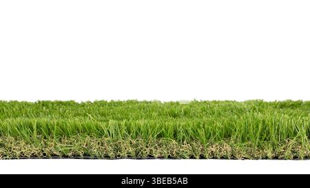Artificial Grass Turf Section Isolated White Stock Photo