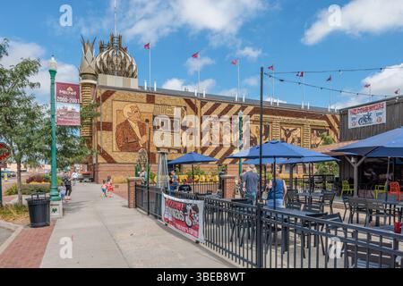 Exterior of the World's Only Corn Palace in Mitchell, South Dakota, USA