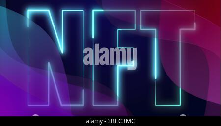Image of nft text over colorful background Stock Photo