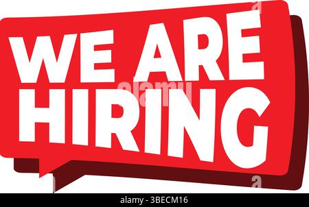 We Are Hiring Professional Recruitment Banner for Companies Stock Vector