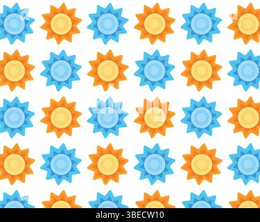 Abstract solar pattern. Vector illustration. Stock Vector