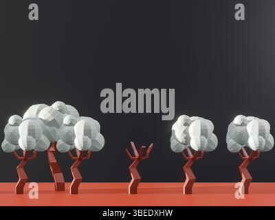 3d render of ecology problem. Global warning conceptual image. . Stock Photo