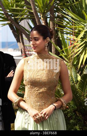 The team of the Indian film "Homebound" during a photo call at the