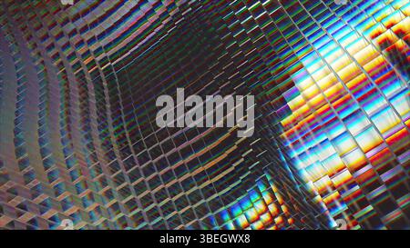 Waves glass cylinders. Computer generated 3d render Stock Photo