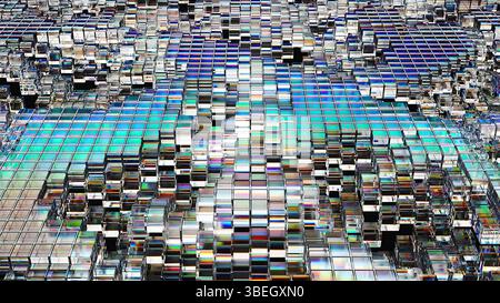 Surface glass blocks. Computer generated 3d render Stock Photo