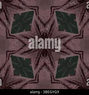 Kaleidoscopic Leaf Pattern Vector Design Stock Vector
