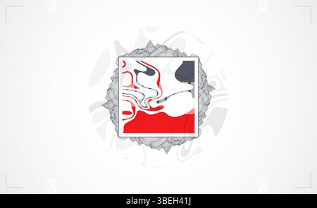 Abstract art wireframe background. Modern science or technology art elements. Surface illustration. Hand made vector. Stock Vector