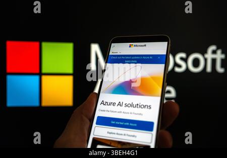 Microsoft Azure. Leading Cloud Platform for Scalable Business Solutions Stock Photo