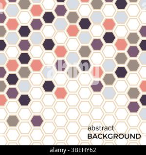 Abstract background with color hexagons elements. Vector illustration ...
