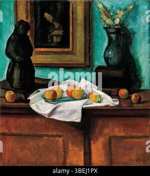 Still life by Dezso Czigány from the early 1910s. Oil on canvas, 88 × 80 cm, signed lower right. Stock Photo