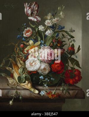 Flower Still Life 1742 by Rachel Ruysch Stock Photo - Alamy