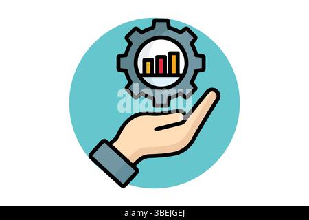 Impact icon. colored outline icon style. icon related to branding. business elements vector illustration Stock Vector