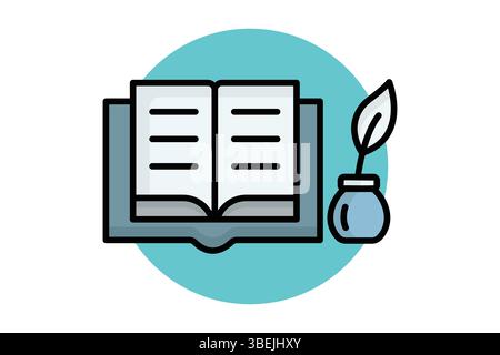 Story icon. colored outline icon style. icon related to branding. business elements vector illustration Stock Vector