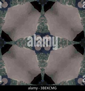 Black Navy Beige Geometric Vector Pattern Stock Vector