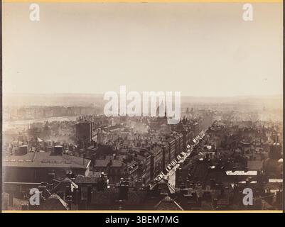 A part of Jean-François Armbruster’s panorama of Lyon (1835–1912), created between 1869 and 1872. This set of thirteen historic albumin prints captures Lyon’s cityscape from the photographer’s perspective at 11 Place Croix-Paquet. The photos were taken during the summer months, between 10 AM and 4 PM, with one photo every 30 minutes. Stock Photo