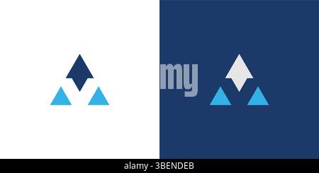 Modern and strong letter AV logo design Stock Vector