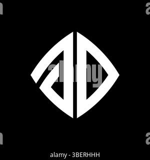GD Logo initial monogram with geometric modern rectangle rounded style design in isolated background, minimalist geometric shape style logo. Stock Vector