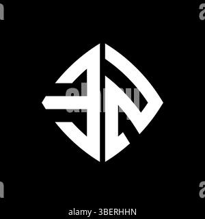 EZ Logo initial monogram with geometric modern rectangle rounded style design in isolated background, minimalist geometric shape style logo. Stock Vector