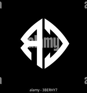 RC Logo initial monogram with geometric modern rectangle rounded style design in isolated background, minimalist geometric shape style logo. Stock Vector