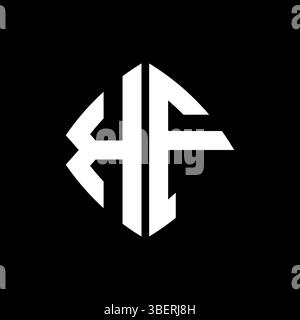 KF Logo initial monogram with geometric modern rectangle rounded style design in isolated background, minimalist geometric shape style logo. Stock Vector