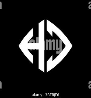 HB Logo initial monogram with geometric modern rectangle rounded style design in isolated background, minimalist geometric shape style logo. Stock Vector