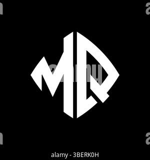 MR Logo initial monogram with geometric modern rectangle rounded style design in isolated background, minimalist geometric shape style logo. Stock Vector