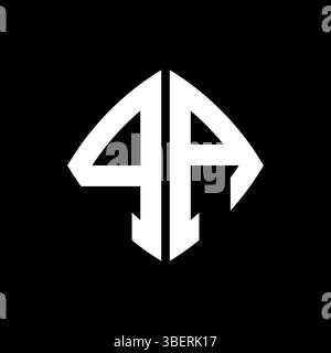 PA Logo initial monogram with geometric modern rectangle rounded style design in isolated background, minimalist geometric shape style logo. Stock Vector