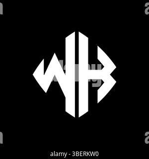 WK Logo initial monogram with geometric modern rectangle rounded style design in isolated background, minimalist geometric shape style logo. Stock Vector