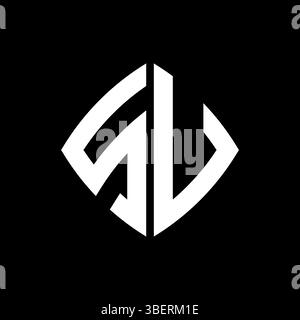 SV Logo initial monogram with geometric modern rectangle rounded style design in isolated background, minimalist geometric shape style logo. Stock Vector