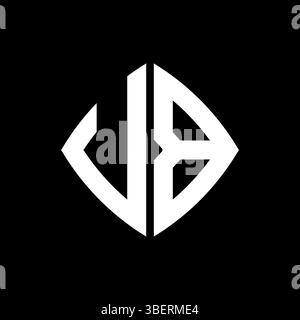 VB Logo initial monogram with geometric modern rectangle rounded style design in isolated background, minimalist geometric shape style logo. Stock Vector