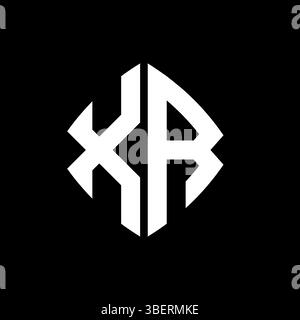 XR Logo initial monogram with geometric modern rectangle rounded style design in isolated background, minimalist geometric shape style logo. Stock Vector