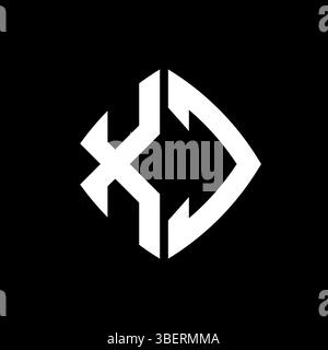 XC Logo initial monogram with geometric modern rectangle rounded style design in isolated background, minimalist geometric shape style logo. Stock Vector