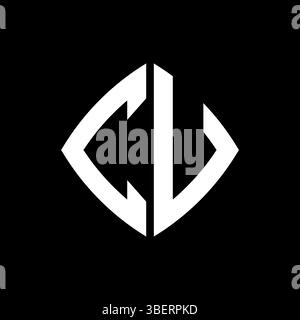 CV Logo initial monogram with geometric modern rectangle rounded style design in isolated background, minimalist geometric shape style logo. Stock Vector