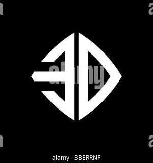 ED Logo initial monogram with geometric modern rectangle rounded style design in isolated background, minimalist geometric shape style logo. Stock Vector