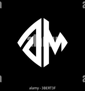GM Logo initial monogram with geometric modern rectangle rounded style design in isolated background, minimalist geometric shape style logo. Stock Vector