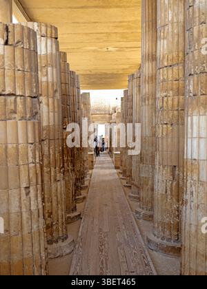 The columned entrance into the Djoser Step Pyramid complex Stock Photo