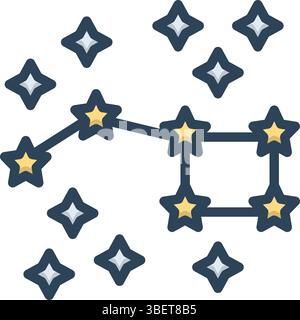 Icon for big dipper, ursa major Stock Vector