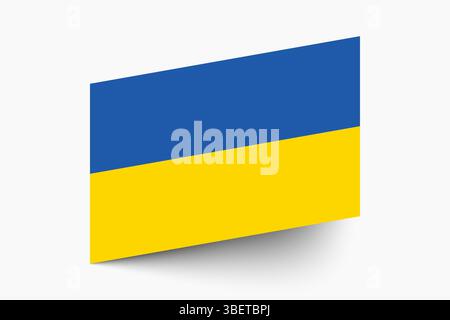 Flag of Ukraine. Ukraine flag official colors tilted icon digital vector illustration design. Stock Vector