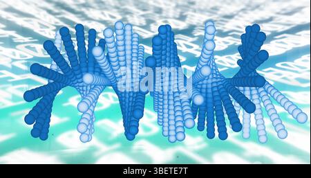 Image of medical data processing over white background Stock Photo