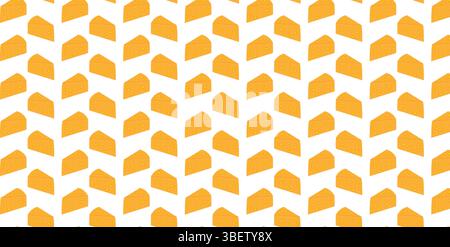 Cheese Slice Pattern Background for National Cheese Day Stock Vector