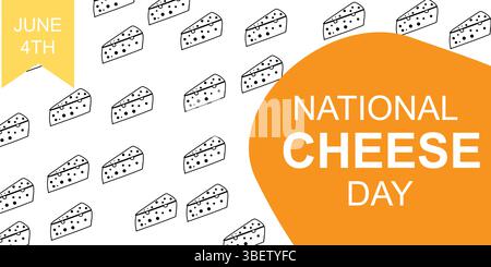 Cheese Slice Pattern Background for National Cheese Day Stock Vector