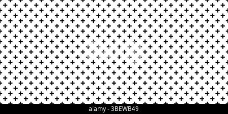 Plus seamless pattern. Simple geometric cross texture. Graphic cross symbol grid. Plus sign repeat pattern. Graphic texture. Vector illustration Stock Vector