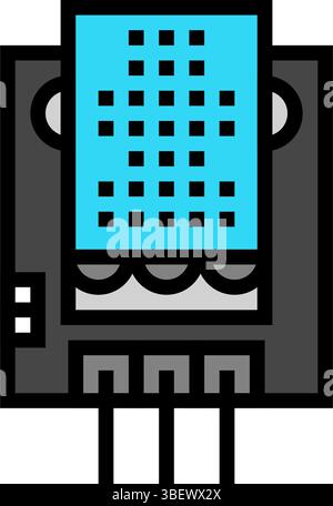 temperature sensor module line icon vector illustration Stock Vector ...