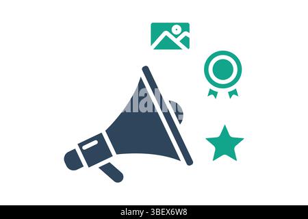 Campaign icon. solid icon style. icon related to branding. business elements vector illustration Stock Vector