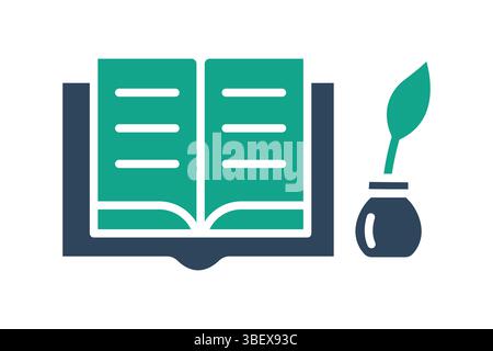 Story icon. solid icon style. icon related to branding. business elements vector illustration Stock Vector