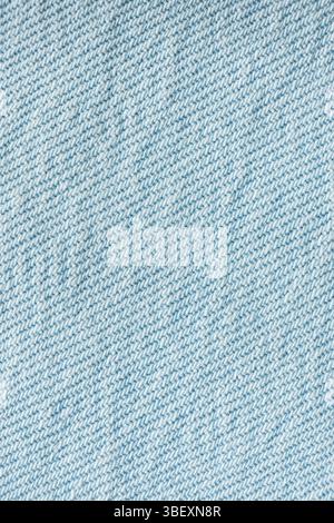 Macro Texture Background of Light Blue Jeans Material Stock Photo