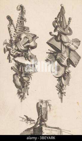 Musical Instruments 1775 Violin and french horn Stock Photo - Alamy