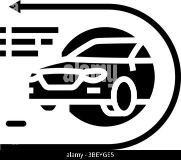 return process car share service line icon vector illustration Stock ...