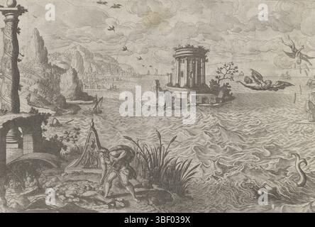 Daedalus and Icarus, Johannes or Lucas van Doetechum, after Gerard van ...