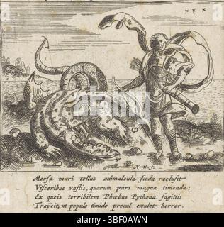 Apollo kills Python; Python ab apolline interficitur; Metamorphoseon ...